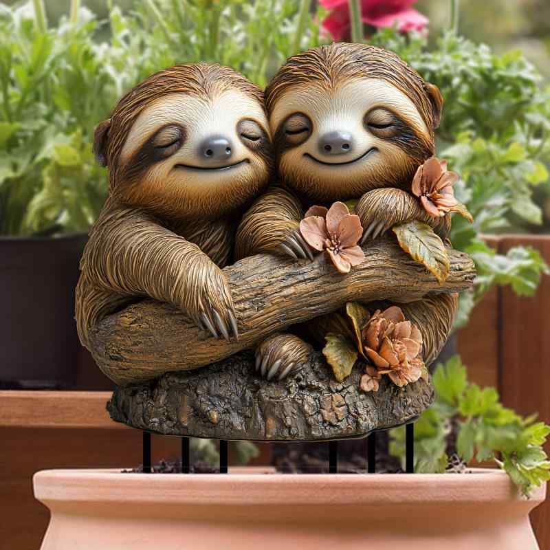 ガーデンピック かわいい ナマケモノ 動物 2D アクリル製 平面デザイン 防水 耐久性 屋外 室内 庭 玄関..