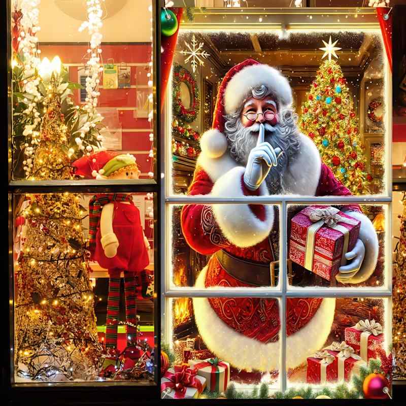 タペストリー クリスマス サンタクロース 冬 窓飾り ウォールデコレーション 写真撮影用背景 フォトブ..