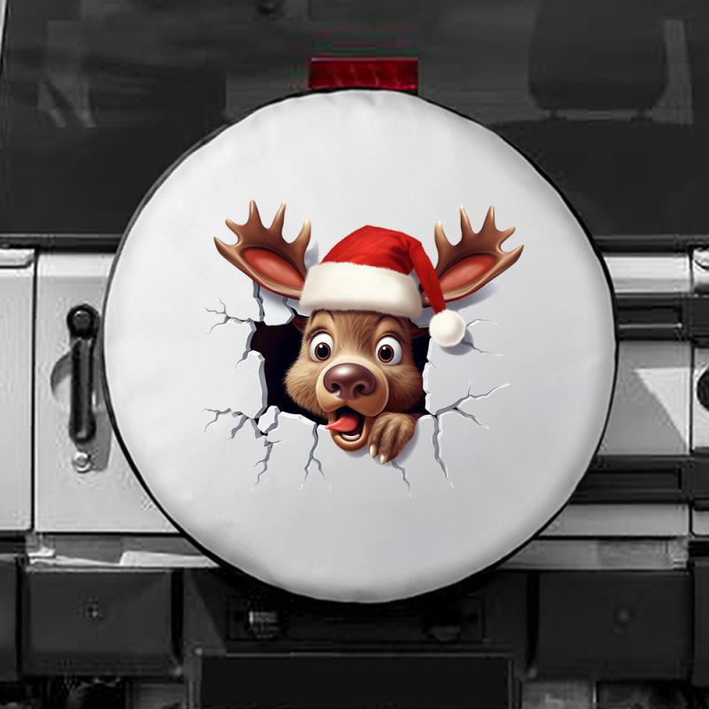 ガラスステッカー クリスマス トナカイ 透明 クリア おしゃれ かわいい 自動車 窓用 PVC製 自己粘着 シール 室内 室外 両面 キズ隠し デコレーション 飾り付け 簡単貼付(3.0)