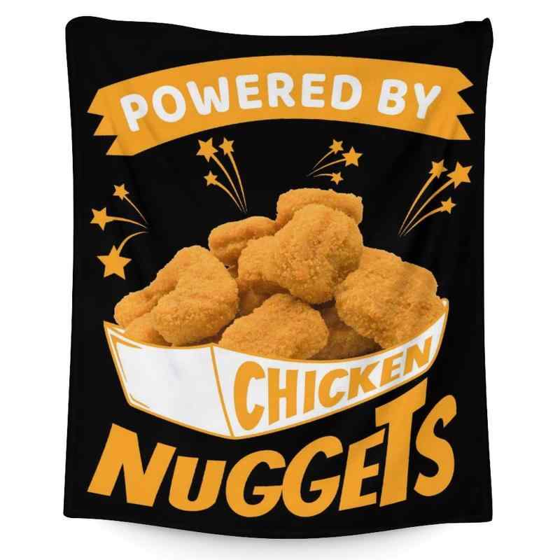 ブランケット キッズ ベビー 柔らか ふわふわ フランネル 快適 チキンナゲット フード柄 ポリエステル ..