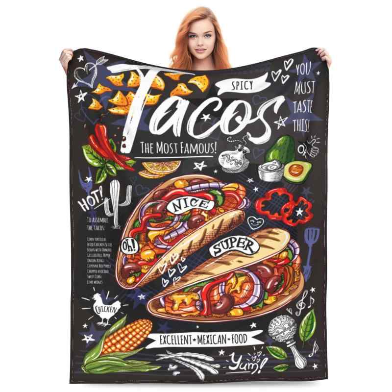 ブランケット 大人 子供 ブリトー トルティーヤ柄 フランネル毛布 メキシコ料理 ファストフード 面白い..