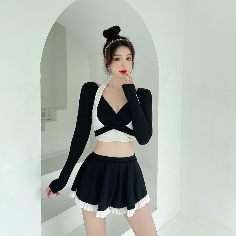 水着 レディース 女性用 セクシー 純欲 ビキニ セパレート ハイウエスト バックオープン 体型カバー 胸パッド付き ノンワイヤー ストレッチ マリンスポーツ ビーチ プール 夏 旅行 リゾート
