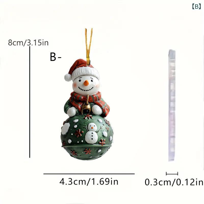 キーホルダー クリスマス サンタクロース アクリル 車用 車内装飾 リュック バッグチャーム レトロ ヴィンテージ