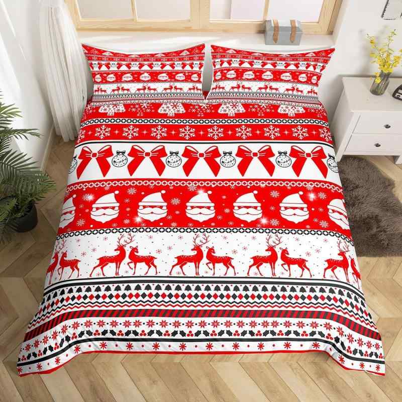 掛布団カバー キッズ 子供用 トナカイ サンタクロース クリスマスツリー 花柄 デジタルプリント ポリエ..