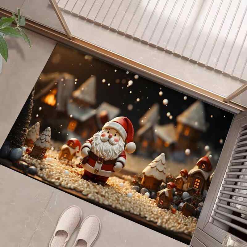 Door Mats - 玄関マット クリスマス 滑り止め 洗える ウォッシャブル ポリエステル おしゃれ 室内用 リビング キッチン 寝室 バスルーム かわいい