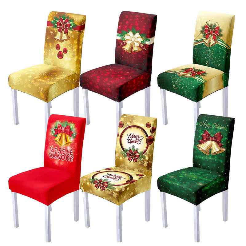 チェアカバー ホコリよけ 滑り止め クリスマス 家庭用ダイニングチェアカバー デジタルプリント 欧米風 モダンシンプル イベント飾り付け ポリエステル製 伸縮性あり(x2)