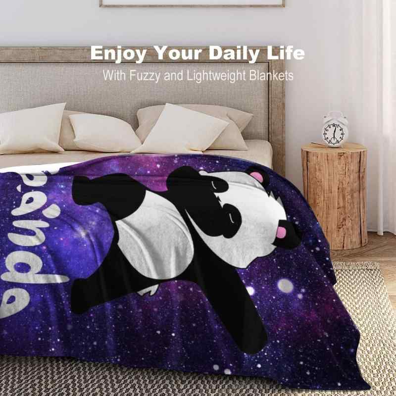 ブランケット キッズ 子供 大人用 かわいい パンダ柄 ふわふわ 柔らか 暖かい 軽量 洗える フランネル ひざ掛け 掛け布団 オールシーズ..
