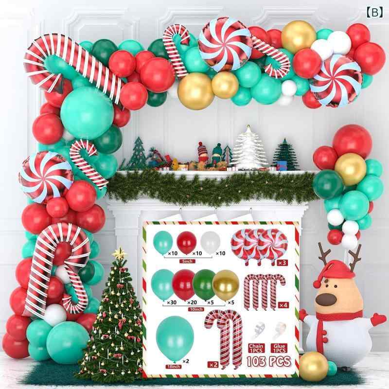 風船 クリスマスパーティー デコレーション 豪華セット イベント飾り付け 花輪 リース アーチ ガーランド ラテックス製 カラフル 複数色 雰囲気作り インスタ映え 3