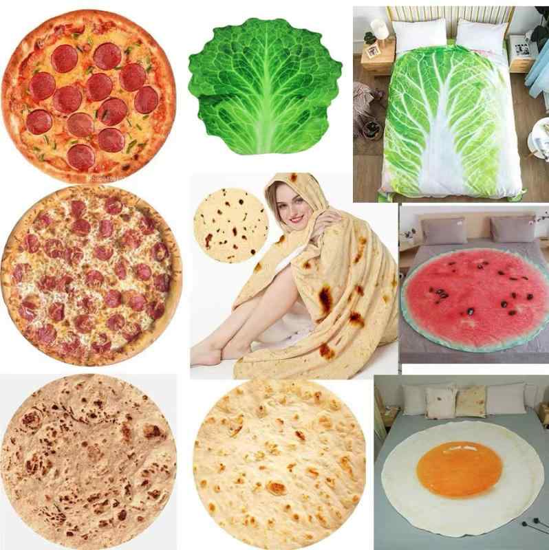 ブランケット フード柄 おもしろ トルティーヤ パンケーキ フランネル 柔らか ひざ掛け オフィス お昼..