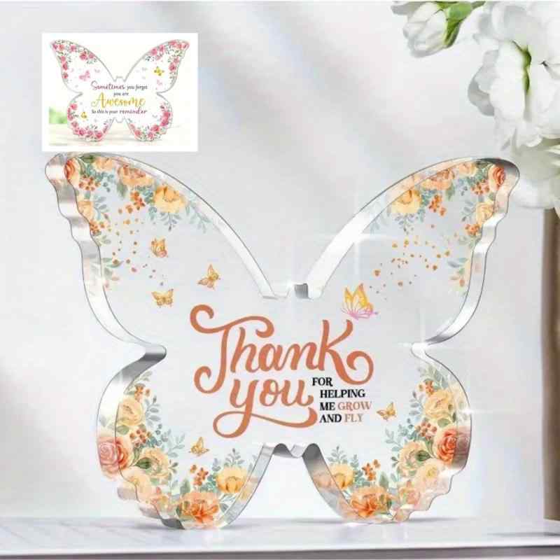 置物 アクリル バタフライ 透明 モダンアート インテリア 飾り ホームデコレーション クリスマス パーティー ギフト プレゼント 記念品 誕生日(x2)