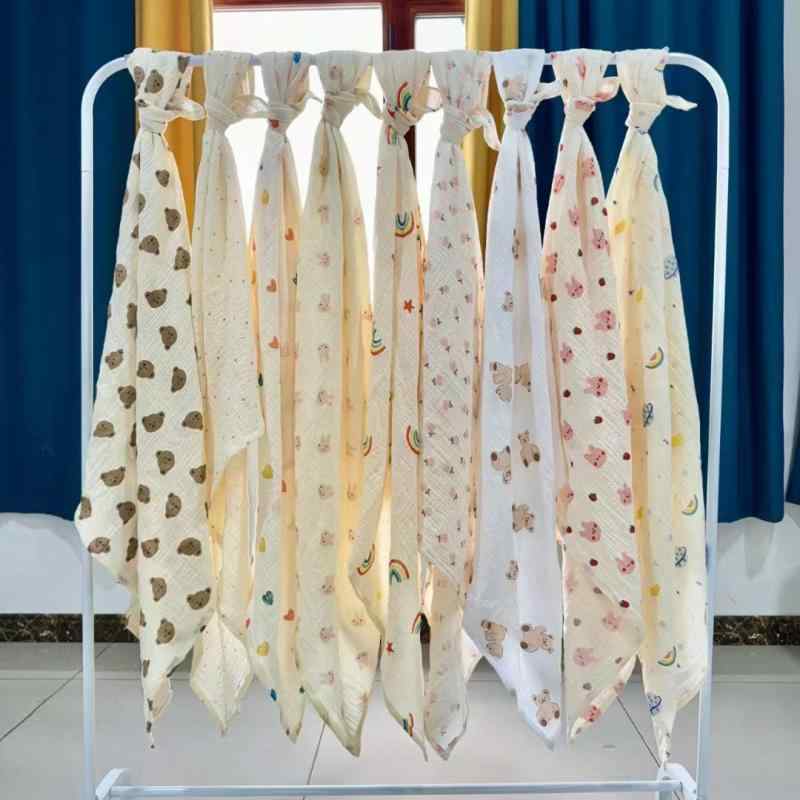 おくるみ ベビー 新生児 二重ガーゼ しわ加工 通気性 吸水性 コットン 綿100% 春夏 出産準備品 大判 10..