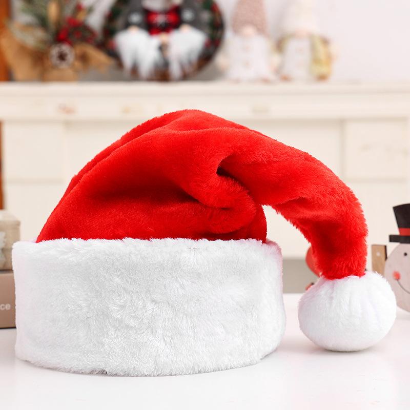 クリスマスハット 大人用 厚手 ショートボア 布製 高級感 上質 サンタ帽 クリスマスパーティー イベント 仮装 コスプレ 大人気 欧米風