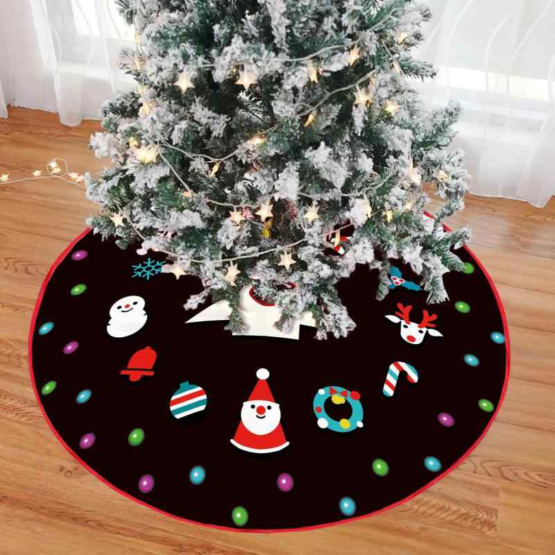 クリスマスツリースカート ショートパイル ふわふわ ポリエステル製 足元カバー クリスマス装飾 モダン 3Dプリント イベント 店舗 家庭用 デコレーション ホテル 商業施設用(x2)