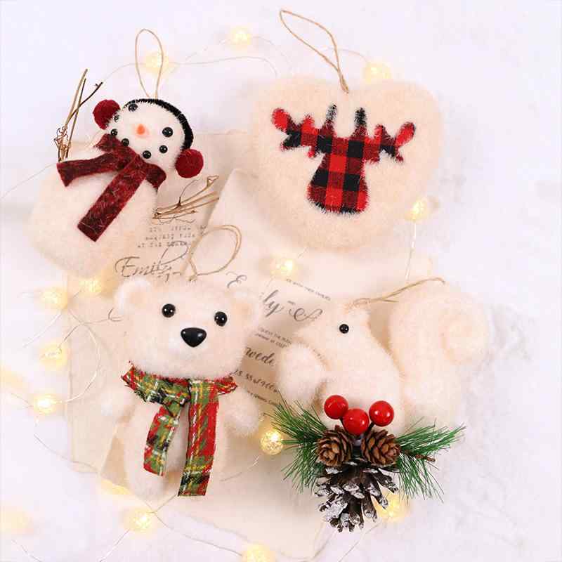 オーナメント 白い 発泡スチロール製 ツリー 雪だるま サンタ帽 クリスマス装飾 吊り下げ飾り デコレーション
