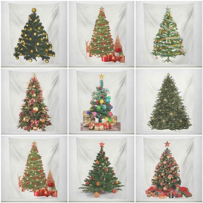タペストリー クリスマス クリスマスツリー 背景布 シーン 装飾 デコレーション パーティー イベント リビング 寝室 子供部屋 ショートボア ポリエステル 洗える 長方形 欧米風(x2)