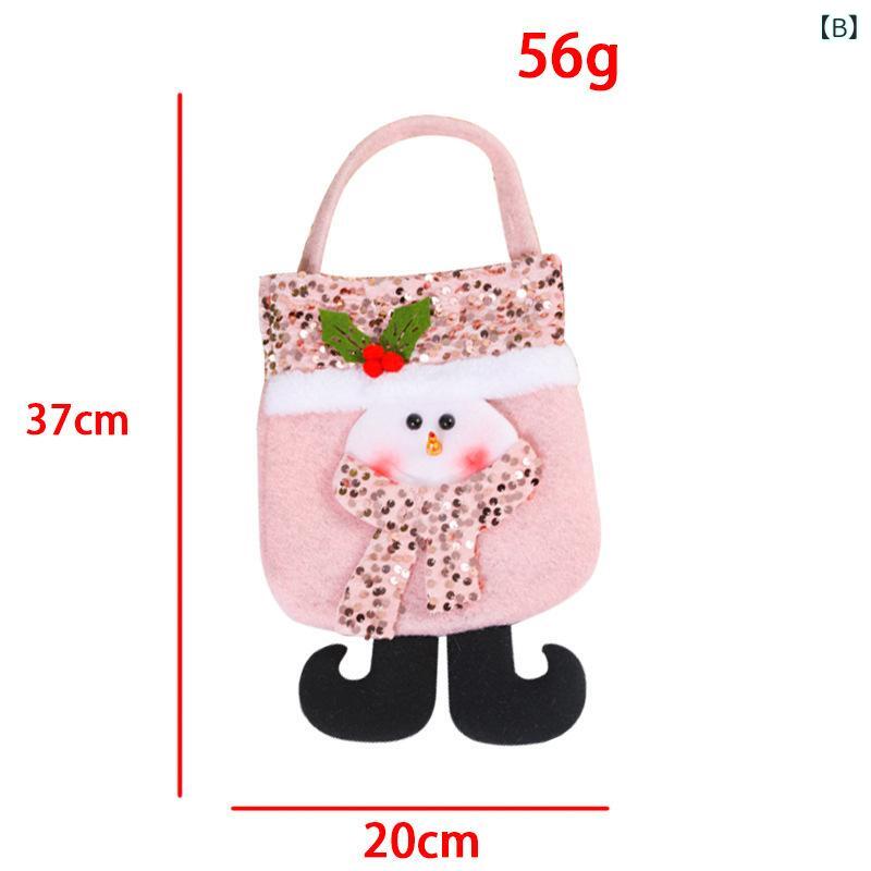 バッグ スパンコール キラキラ かわいい クリスマス サンタクロース 雪だるま ギフトバッグ プレゼント お菓子入れ 手提げ ラッピング 3