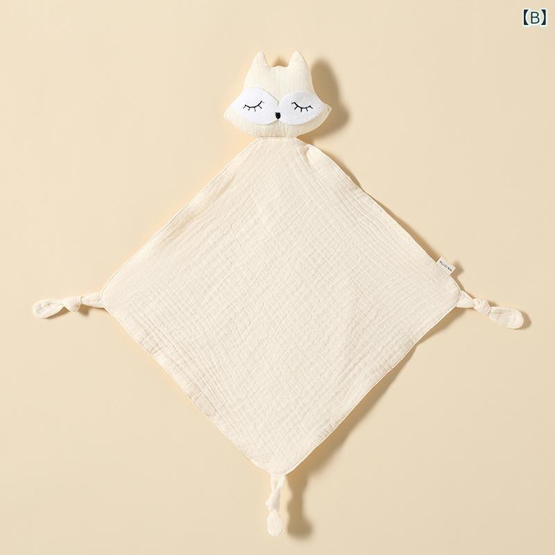 ベビーおもちゃ ベビー 赤ちゃん 新生児 噛める なめられる 口にできる 安眠 寝かしつけ ぬいぐるみ 人形 ハンドパペット 安心毛布 綿100% コットン ふわふわ 動物 3