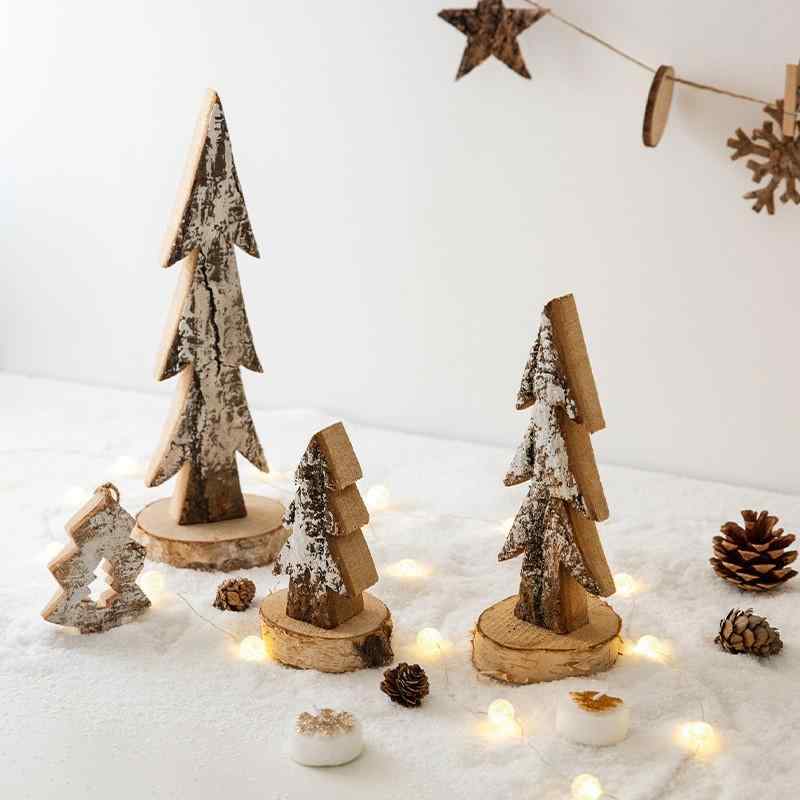 クリスマスオーナメント 木製 レトロ調 雪の結晶 星 五芒星 おしゃれ クリスマスツリー デコレーション 吊り下げ インテリア雑貨 北欧風 ナチュラル シンプル 手作り風 かわいい 壁掛け