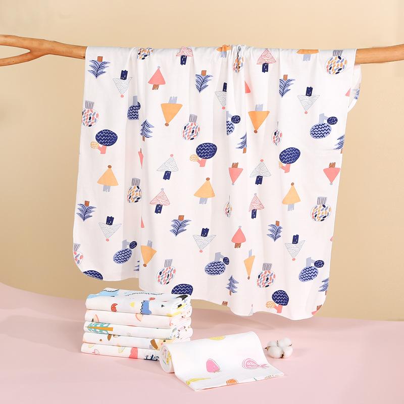 おくるみ 新生児 ベビー 春秋用 保温 通気性 蒸れない 軽量 40番手ニット 綿100% コットン 一重 抱っこブランケット スワドル ドット柄 アニマル柄 かわいい おしゃれ(x2)