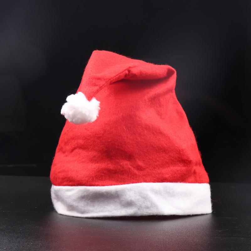 サンタ帽子 大人 子供用 キッズ 不織布 布製 軽量 赤 レッド かわいい 定番 クリスマスパーティー イベント コスプレ 仮装 グッズ 装飾 飾り 男女兼用 フリーサイズ
