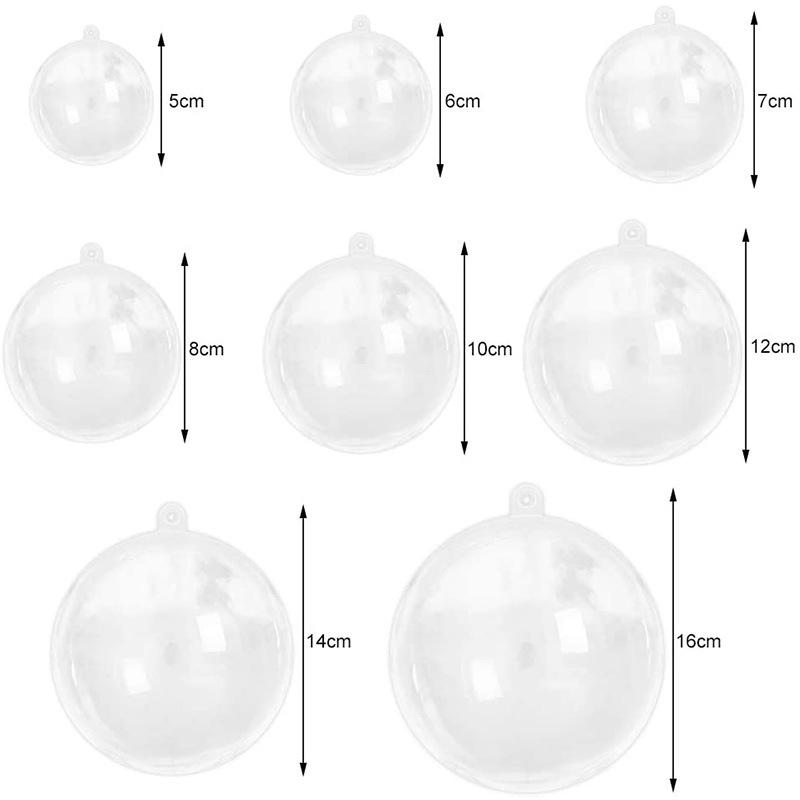 クリスマスボール 透明 開閉式 PS製 プラスチック球体 クリスマス飾り プリザーブドフラワー ウェディ..