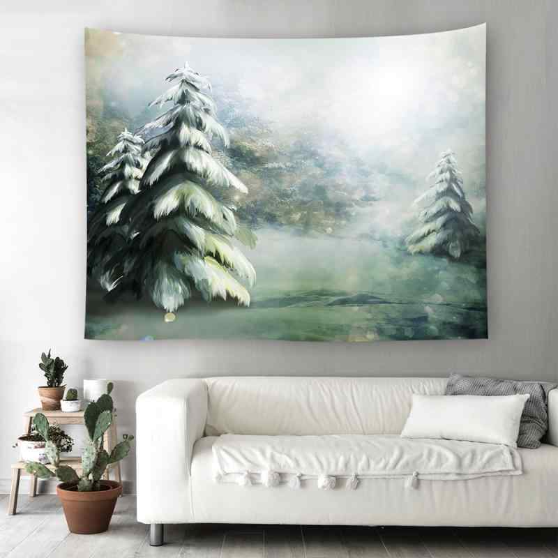 タペストリー 人気 クリスマス サンタクロース 人物柄 プリント ウォールデコ 壁掛け 装飾 ポリエステル製 洗える モダン シンプル リビング 寝室 子供部屋 多用途 おしゃれ(x2)