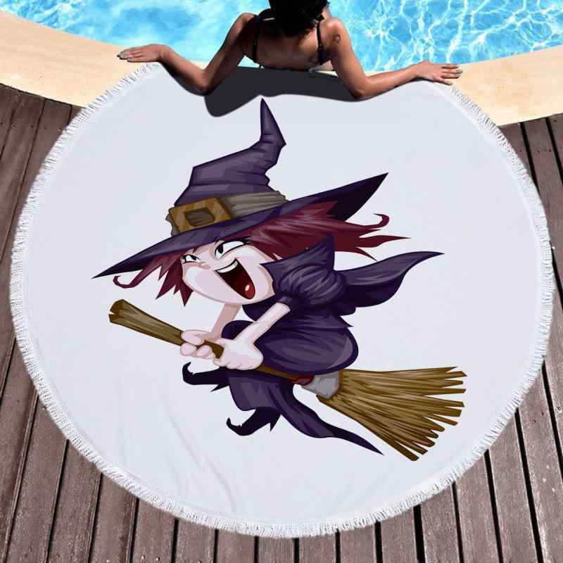 ビーチタオル クリスマス 円形 超極細繊維 吸水速乾 柔らかい 軽量 タッセル デジタルプリント おしゃ..