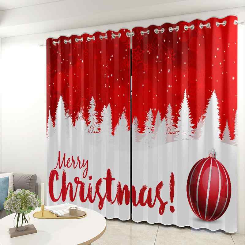 カーテン クリスマス柄 遮光 断熱 ハトメ 半遮光 サイズオーダー ポリエステル ドレープカーテン 寝室 ..