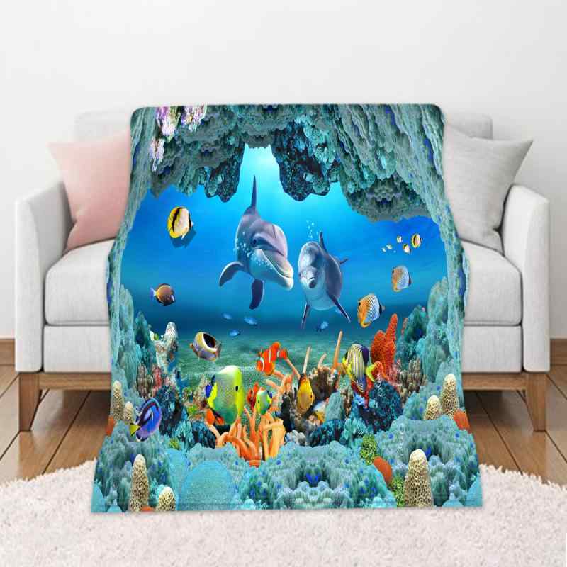 ブランケット 毛布 秋冬 冷房対策 オールシーズン 保温 両面フランネル 高精細デジタルプリント ソファカバー ひざ掛け 柔らかい肌触り 軽量 ポリエステル製 サンゴフリース モダン シンプル リビング オフィス アウトドア