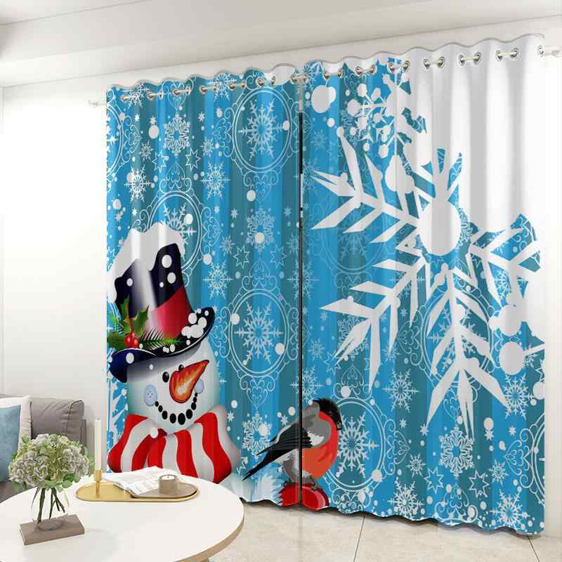 カーテン クリスマス 半遮光 断熱 ハトメ ポリエステル モダン シンプル リビング 寝室 書斎 ダイニン..