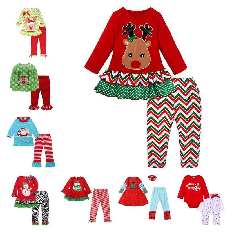 キッズ 女の子 パンツ セットアップ クリスマス 長袖 ロングパンツ 綿95% ソフトタッチ 2点セット フードなし アルファベット柄 幼児服 春秋 普段着 部屋着