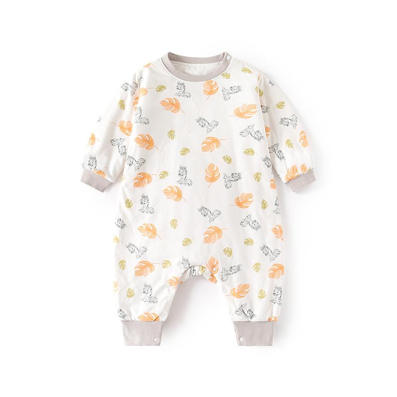 スリーパー ベビー 新生児 幼児 春夏 薄手 足付き 肩開き 二重 多機能 寝冷え防止 吸湿速乾 綿 純綿 ロンパース型 かわいい柄 快眠 パジャマ ルームウェア