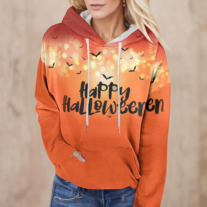 パーカー レディース 3D立体プリント フード付き 伸縮性 ハロウィンデザイン プルオーバー 長袖 レギュラーフィット ストリート系 個性派 日韓カジュアル エアリー素材 中厚手 秋冬