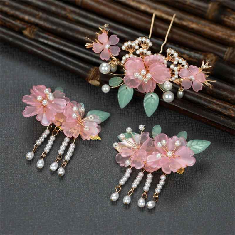 髪飾り レディース 古風 中華風 レトロ クラシック 揺れる タッセル付き 清楚 可憐 フェミニン スイー..