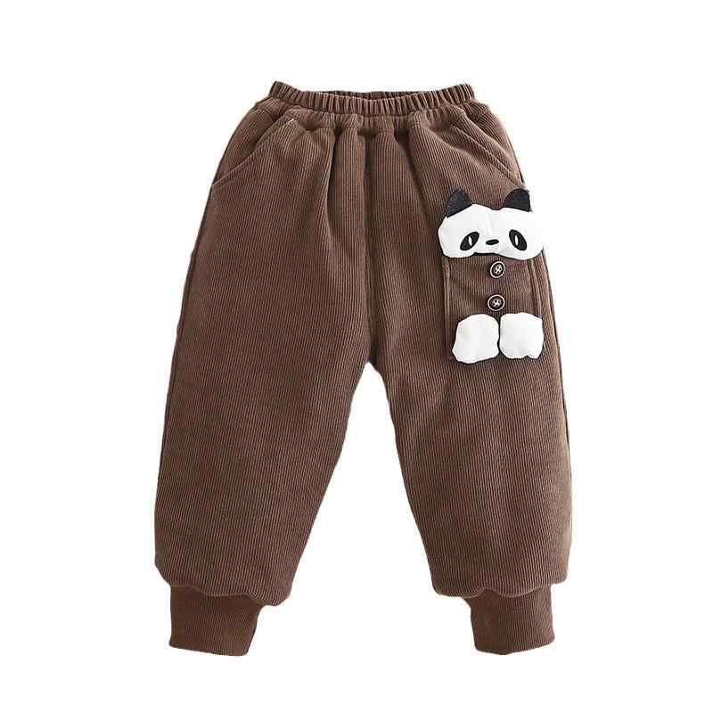 パンツ 子供 ベビー キッズ ユニセックス 冬 厚手 保温 中綿入り 裏起毛 綿 ロングパンツ カジュアル ブラウン カーキ ブラック
