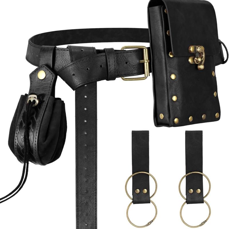 ウエストバッグ レディース ハロウィン 仮装 コスプレ 中世風 レトロ スチームパンク バイカースタイル..