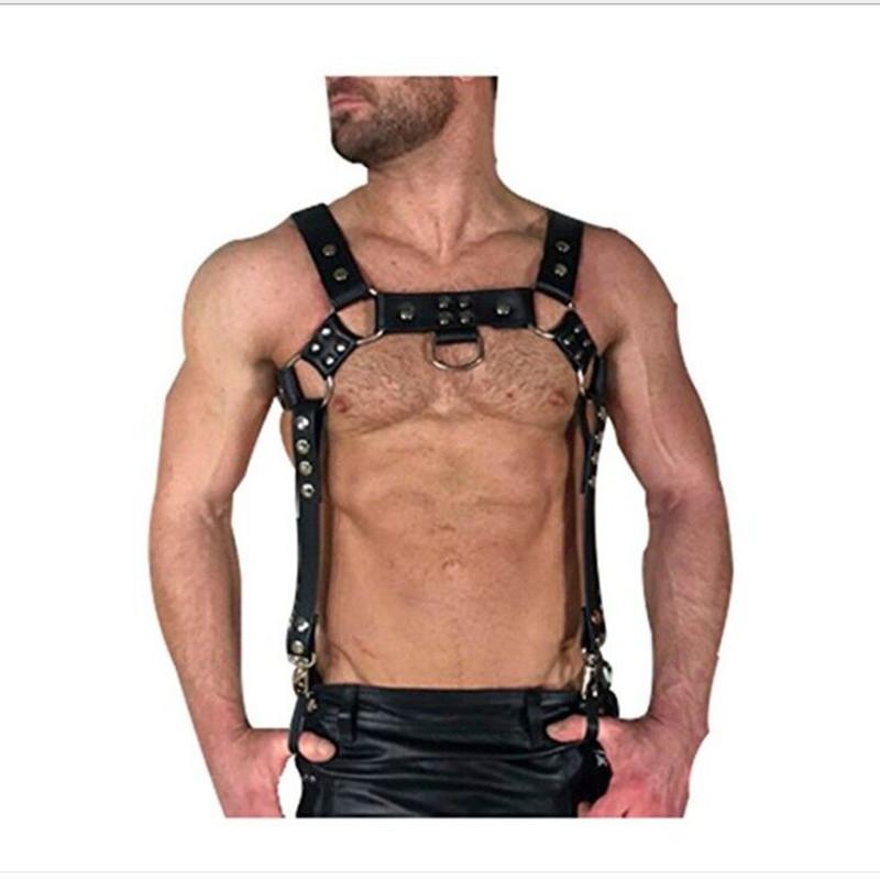 ハーネスベルト 男女兼用 PUレザー 欧米ファッション ストリートスタイル セクシー ライブ パフォーマ..