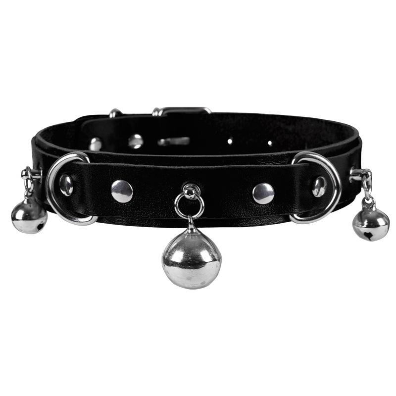 チョーカー メンズ レディース ユニセックス PUレザー 欧米風 原宿系 多連鈴付き セクシー 個性的 大胆..