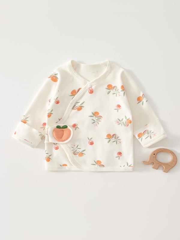 ベビー服 新生児 赤ちゃん A類 純綿100パーセント 四季通用 無縫製 面ファスナー 半袖トップス おでか..