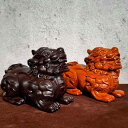 置物 黒檀 木製 貔貅 ペア 一体型彫刻 ラッキーアイテム 縁起物 高級感 インテリア リビング 居間 テレビ台 オブジェ デコレーション ギフト プレゼント ...