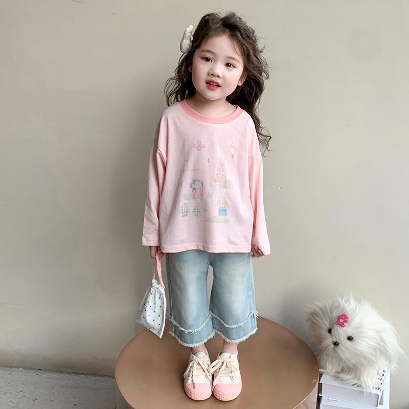 Tシャツ キッズ 女の子 長袖 綿 コットン 肌に優しい 柔らかい肌触り ゆったり ルーズ 着回し おしゃれ..