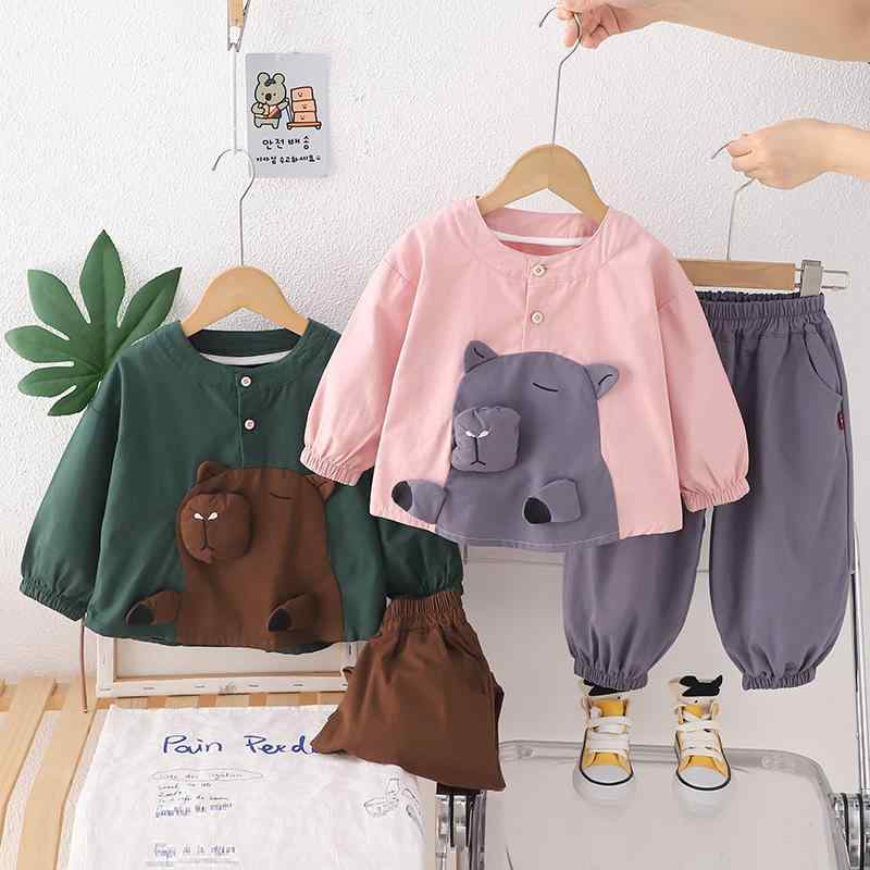 セットアップ キッズ 男の子 ベビー 幼児 やわらか素材 コットン 長袖 春秋 2点セット パンツ おしゃれ..