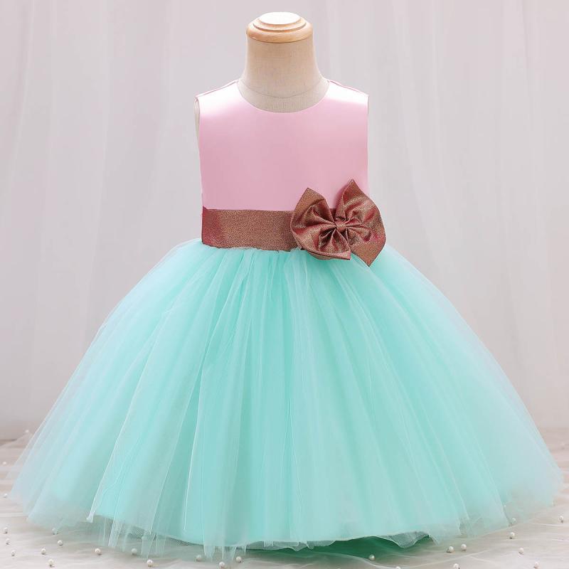 ワンピース キッズ 女の子 発表会 結婚式 誕生日会 パーティー フォーマル プリンセス リボン 切り替え..