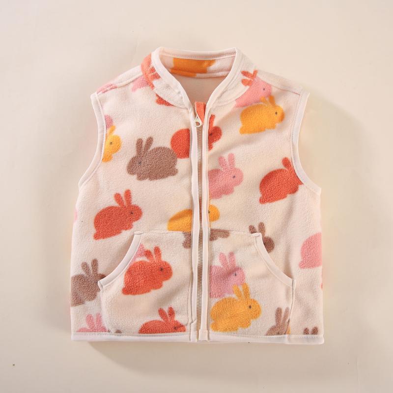 ベスト キッズ 男の子 女の子 ベビー 秋冬 裏ボア あったか 保温 フリース コットン スタンドカラー ジ..