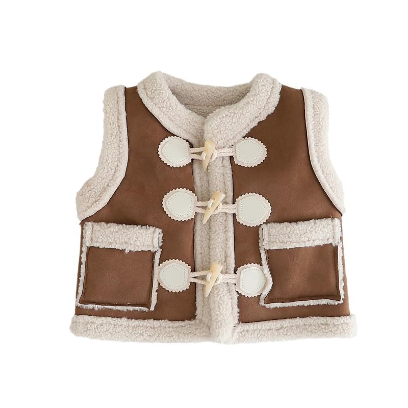 ベスト キッズ ベビー 男の子 女の子 男女兼用 防寒 厚手 もこもこ ボア裏地 肌触り快適 おしゃれ かわ..