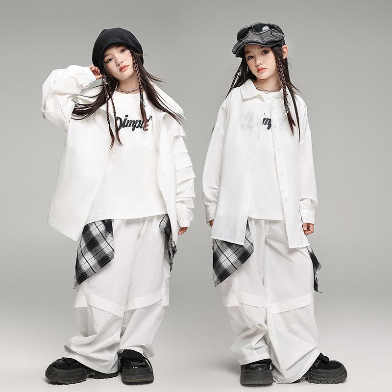 キッズ ダンス衣装 ジャケット 男の子 女の子 ジュニア ストリート ヒップホップ ゆったり ルーズ クー..