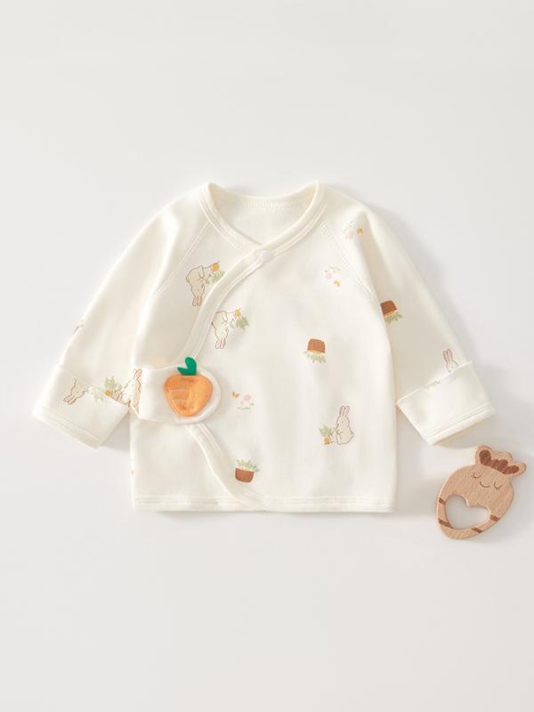 新生児服 ベビー 男女兼用 綿100% Aクラス 打ち合わせ肌着 前開き 短丈 四季兼用 0-3ヶ月 出産準備 出..