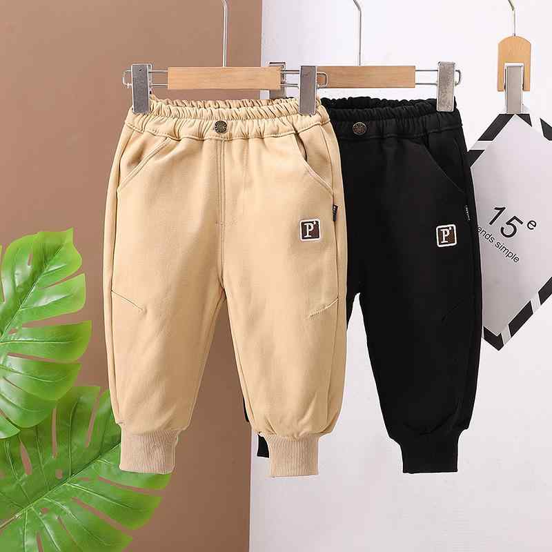 パンツ 男の子 キッズ ベビー 裏起毛 厚手 綿素材 秋冬 カジュアル 部屋着 おしゃれ 長ズボン アルファベット柄 おむつ替え楽々