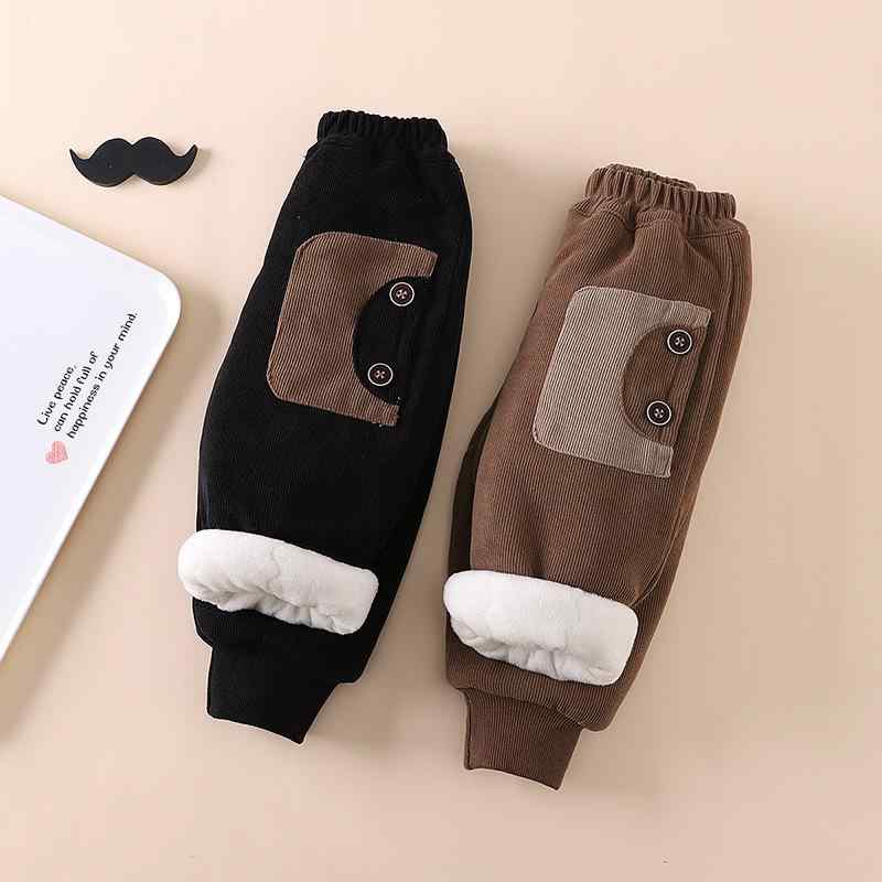 キッズ 男の子 ベビー 幼児 裏起毛 厚手 保温 防寒 コットン パンツ 秋冬 カジュアル スポーティー お..