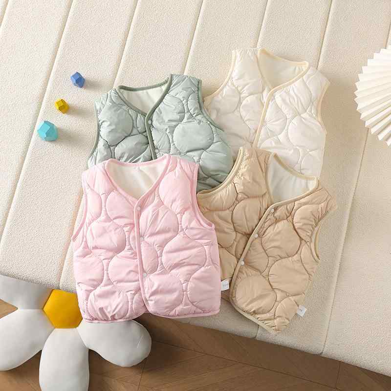 ベスト ベビー キッズ 男の子 女の子 冬用 防風 保温 厚手 ひょうたんキルティング 中綿入り アウター ..
